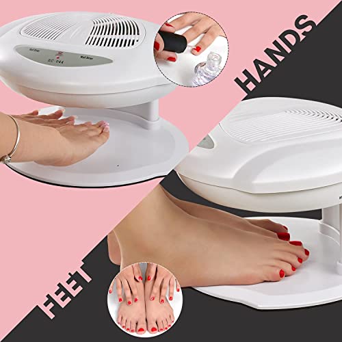 Makartt Air Nail Dryer for Both Hands and Feet 400W Air Nail Fan Blow Dryer f...