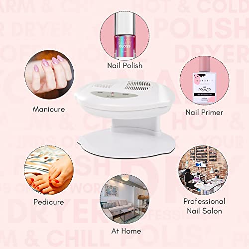 Makartt Air Nail Dryer for Both Hands and Feet 400W Air Nail Fan Blow Dryer f...