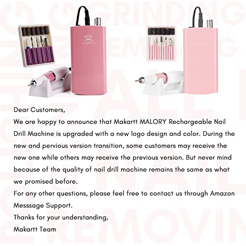 Makartt MALORY 30000RPM Nail Drill Machine Rechargeable Portable Electric E F...