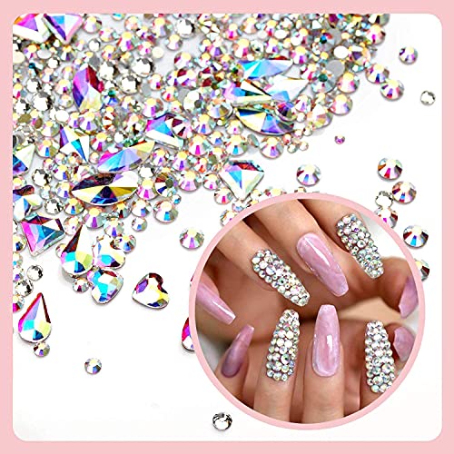 Makartt Nail Decorations Kit, Ocean Couture Nail Glitters Nail Rhinestones 3D...
