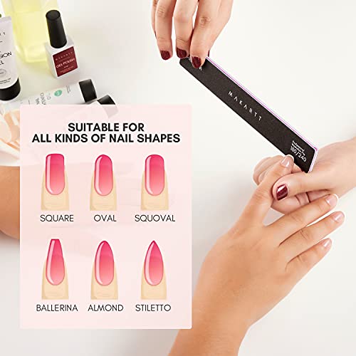 Makartt Nail Files 180 240 Grit 10PCS Emery Board Nail Files for Poly Nail Ge...