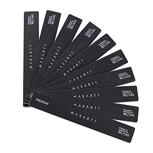 Makartt Nail Files 180 240 Grit 10PCS Emery Board Nail Files for Poly Nail Ge...