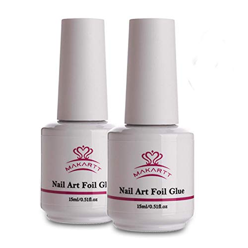 Makartt Nail Foil Nail Art Foil Glue Gel for Foil Stickers Nail Transfer Tips...