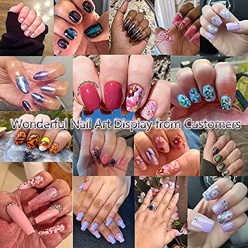 Makartt Nail Foil Nail Art Foil Glue Gel with Rose Flowers Metal Foil Sticker...