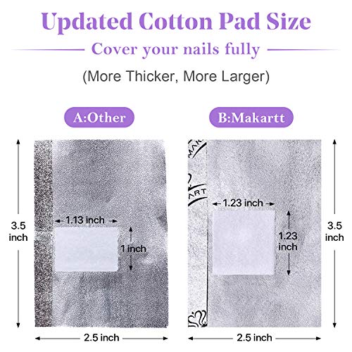 Makartt Nail Polish Nail Gel Remover Soak Off Gel Nail Polish Remover Foil Wr...