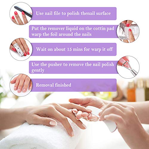 Makartt Nail Polish Nail Gel Remover Soak Off Gel Nail Polish Remover Foil Wr...