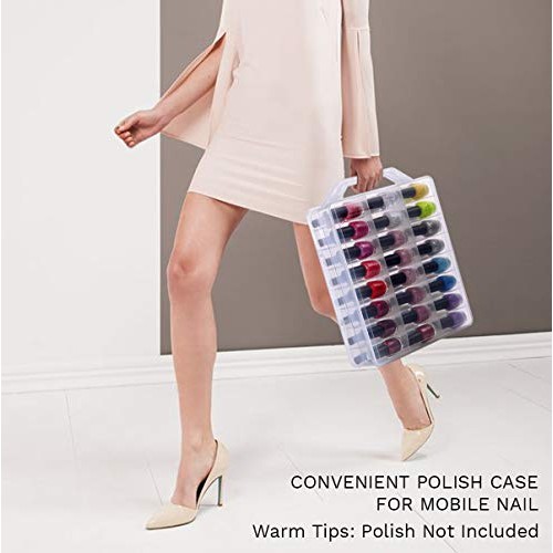 Makartt Nail Polish Organizer Clear Universal Nail Polish Holder for 48 Bottl...