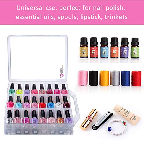 Makartt Nail Polish Organizer Clear Universal Nail Polish Holder for 48 Bottl...