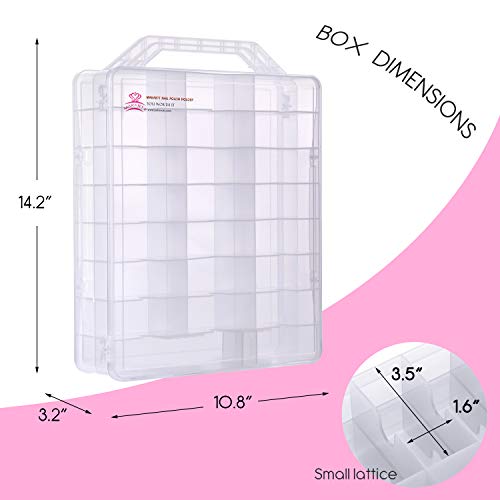 Makartt Nail Polish Organizer Clear Universal Nail Polish Holder for 48 Bottl...
