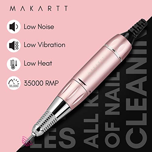 Makartt Rechargeable Nail Drill Electric Nail File Pink Stephanee 35000RMP Pr...