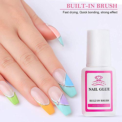 Makartt Super Strong Nail Glue for Acrylic Nail Tips Nail Bond Brush On Nail ...