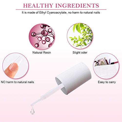 Makartt Super Strong Nail Glue for Acrylic Nail Tips Nail Bond Brush On Nail ...