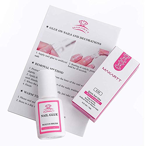 Makartt Super Strong Nail Glue for Acrylic Nail Tips Nail Bond Brush On Nail ...