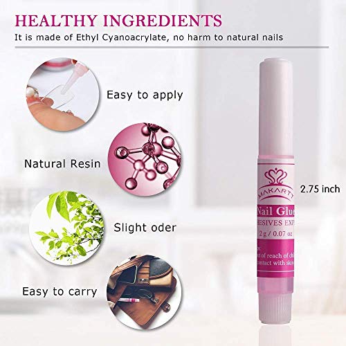 Makartt Super Strong Nail Glue for Acrylic Nails Press On Nails Professional ...