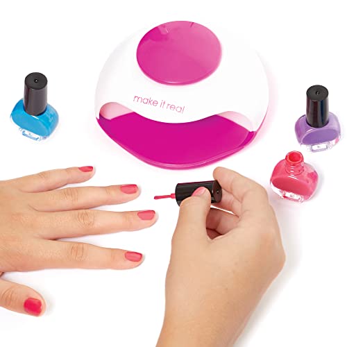 Make It Real – Glitter Dream Nail Spa - Nail Art Kit for Kids with Nail Polis...