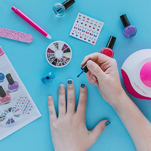 Make It Real – Glitter Dream Nail Spa - Nail Art Kit for Kids with Nail Polis...