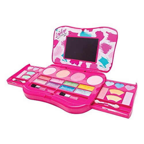 My First Makeup Set, Girls Makeup Kit, Fold Out Makeup Palette with Mirror an...