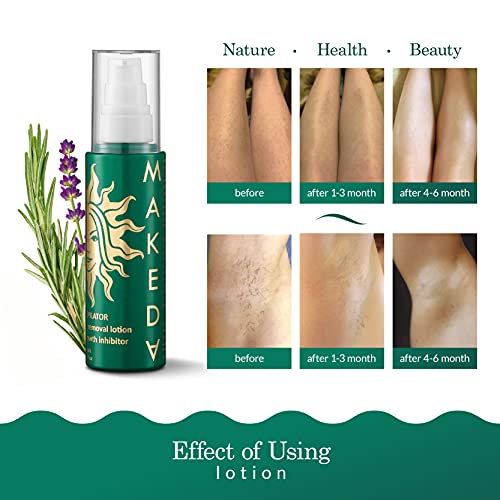 MAKEDA Organic Stop Hair Growth Inhibitor for Body and Face - Permanent Hair ...