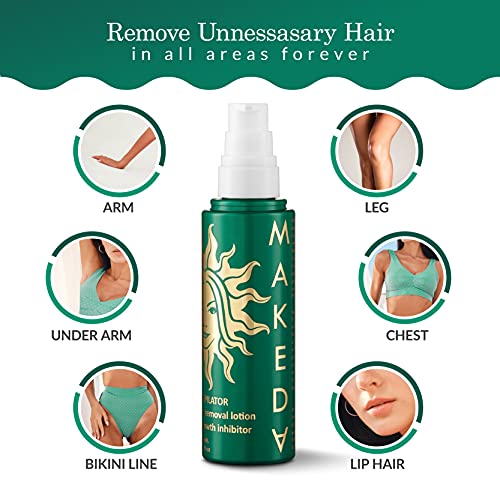 MAKEDA Organic Stop Hair Growth Inhibitor for Body and Face - Permanent Hair ...