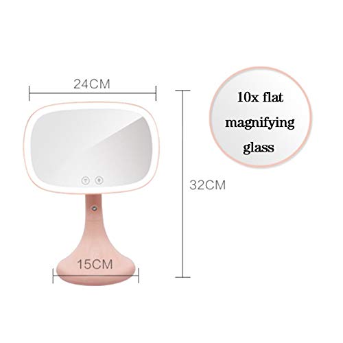 Makeup mirror 26 LED, 10X Magnifying Glass Face (Back) 360° Rotating Portable...