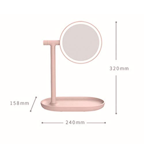 Makeup mirror Double-Sided 360-Degree Flip LED 3X Magnifying Glass Face USB C...
