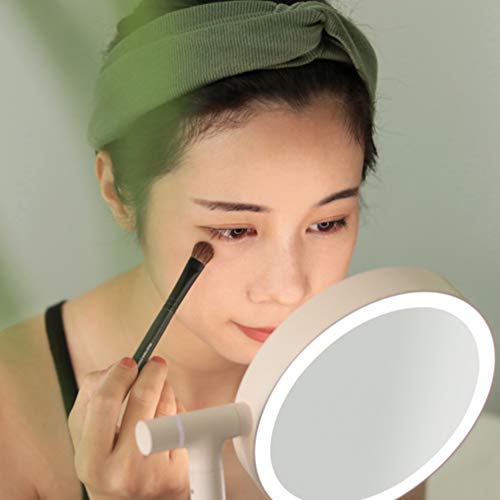 Makeup mirror Double-Sided 360-Degree Flip LED 3X Magnifying Glass Face USB C...