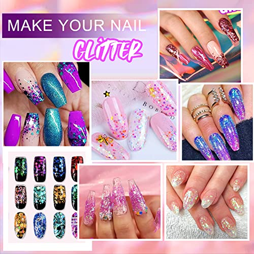 Face Glitter Chunky,Holographic Chunky Glitter for Body Hair Eye Nail, Festiv...