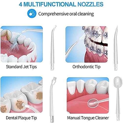 Water Flosser Cordless Teeth Cleaner Portable Water Teeth Cleaner with 3 Mode...