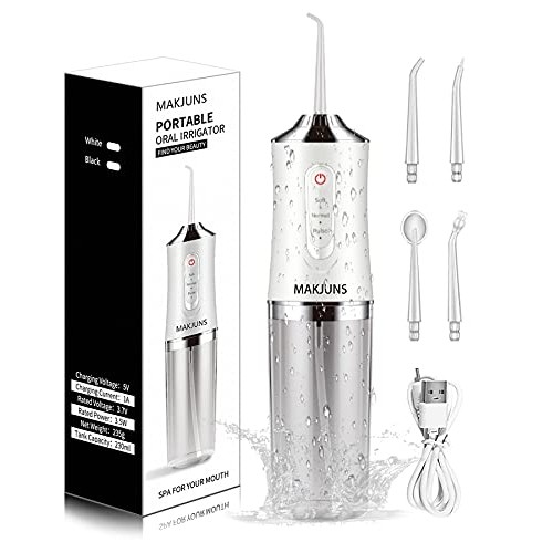 Water Flosser Cordless Teeth Cleaner Portable Water Teeth Cleaner with 3 Mode...