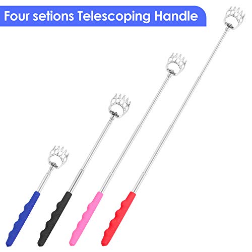4-Pack Back Scratcher for Women Men Extendable Bear Claw Automatic Telescopin...