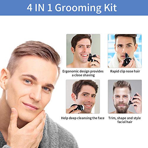 Electric shavers for Men, Cordless Rechargeable Electric Razor Bald Head Shav...