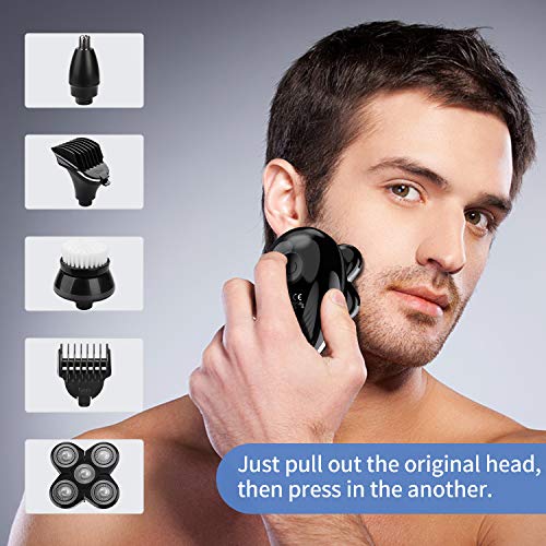 Electric shavers for Men, Cordless Rechargeable Electric Razor Bald Head Shav...