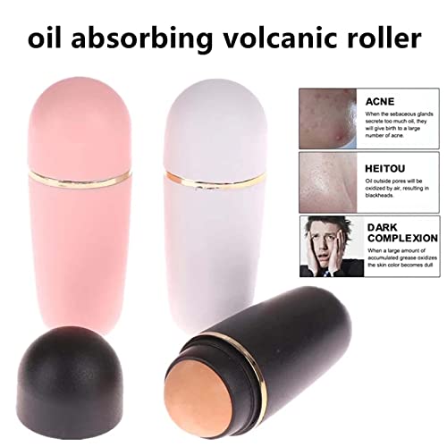 Oil Absorbing Volcanic Face Roller with 5PC Replaceable Volcanic Balls Natura...