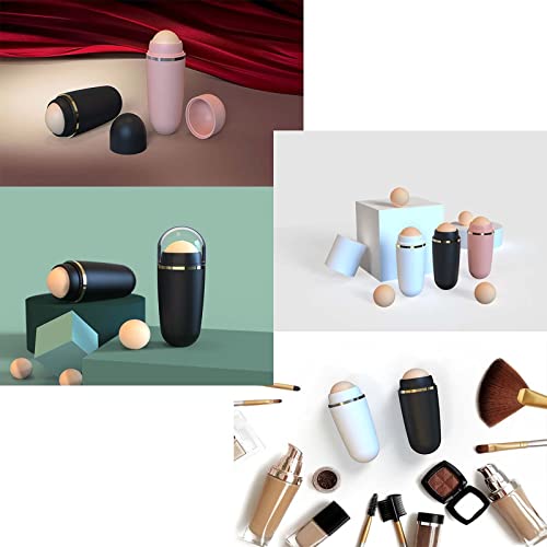 Oil Absorbing Volcanic Face Roller with 5PC Replaceable Volcanic Balls Natura...