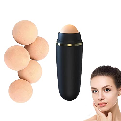 Oil Absorbing Volcanic Face Roller with 5PC Replaceable Volcanic Balls Natura...