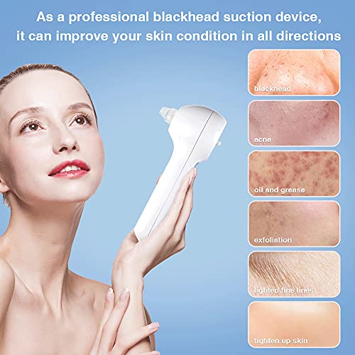 Blackhead Remover Vacuum, Facial Cleansing Brush, Rechargeable IPX7 Waterproo...