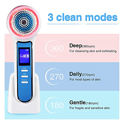 Blackhead Remover Vacuum, Facial Cleansing Brush, Rechargeable IPX7 Waterproo...