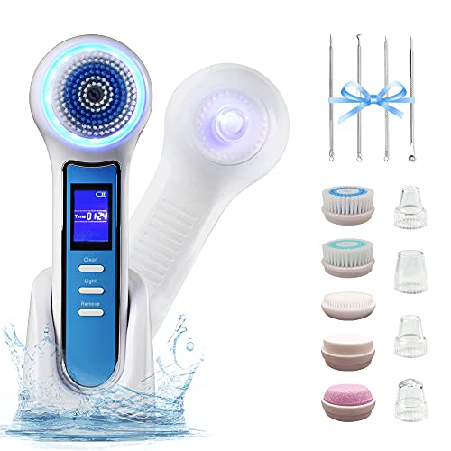 Blackhead Remover Vacuum, Facial Cleansing Brush, Rechargeable IPX7 Waterproo...