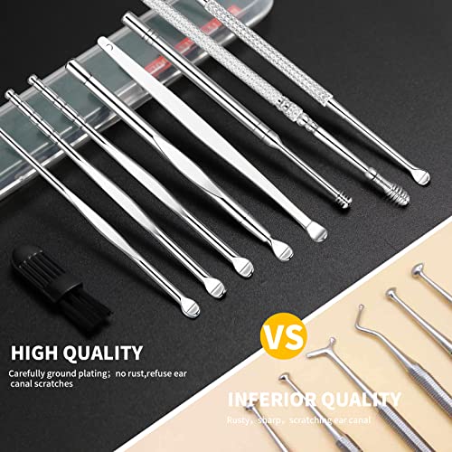 9 Pcs Ear Pick Earwax Removal Kit, Ear Cleansing Tool Set, Ear Wax Removal To...