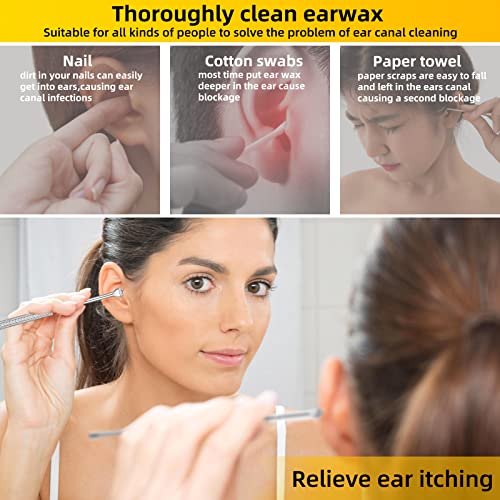 9 Pcs Ear Pick Earwax Removal Kit, Ear Cleansing Tool Set, Ear Wax Removal To...