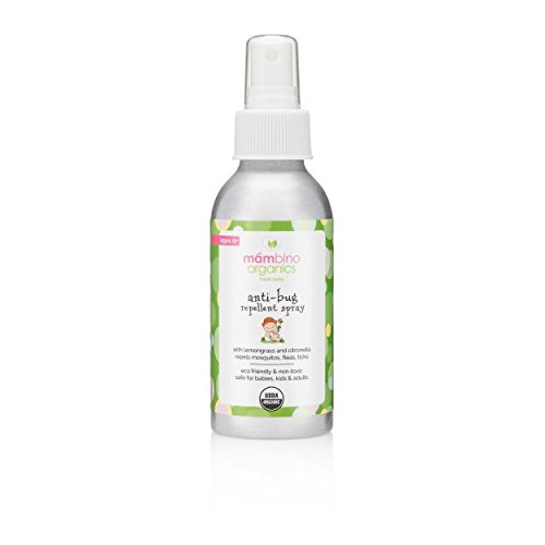 Mambino Organics Anti-Bug Mosquito Repellent Spray – All Natural, DEET-Free, ...