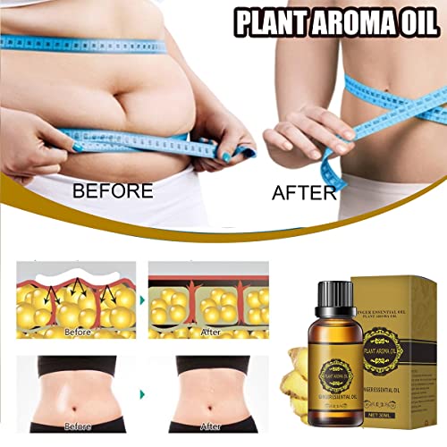 Belly Drainage Ginger Oil, Lymphatic Drainage Ginger Oil, Slimming Tummy Ging...