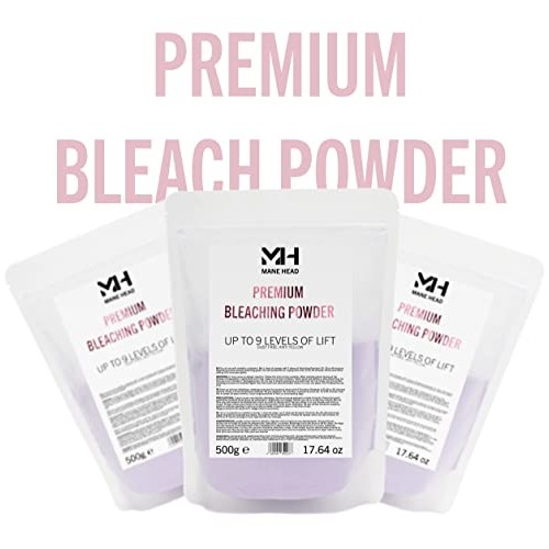 MANE HEAD Violet Premium Dust Free Bleaching Powder For Hair 9+, Hair Bleach ...