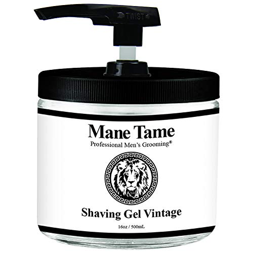 Mane Tame Professional Men's Grooming Shaving Gel, Vintage Collection, Clear ...