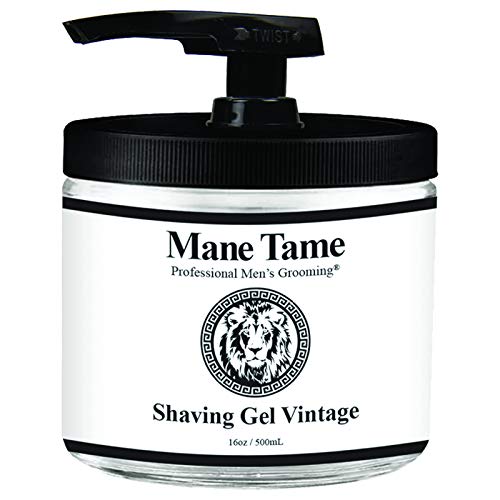 Mane Tame Professional Men's Grooming Shaving Gel, Vintage Collection, Clear ...
