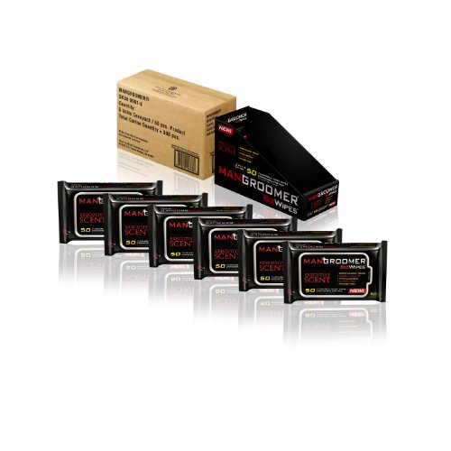 MANGROOMER Biz Wipes Flushable Moist Personal Wipes Engineered for Men, Execu...