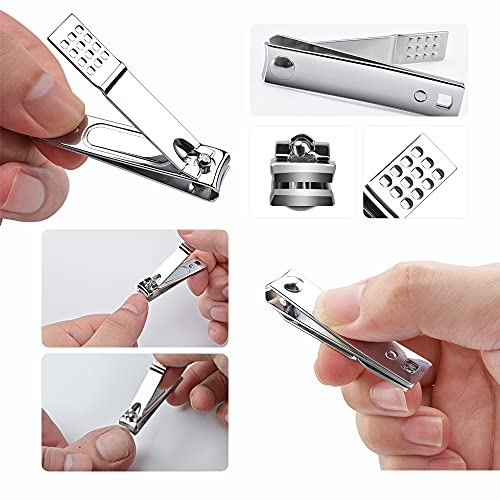 Manicure Set, 12 PCS Stainless Steel Manicure Kit with Fingernail Clippers an...