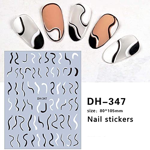 Retro Wraps Slider decals Self Adhesive Transfer Foil Manicure Checkerboard N...