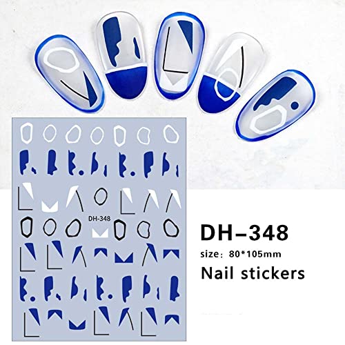 Retro Wraps Slider decals Self Adhesive Transfer Foil Manicure Checkerboard N...