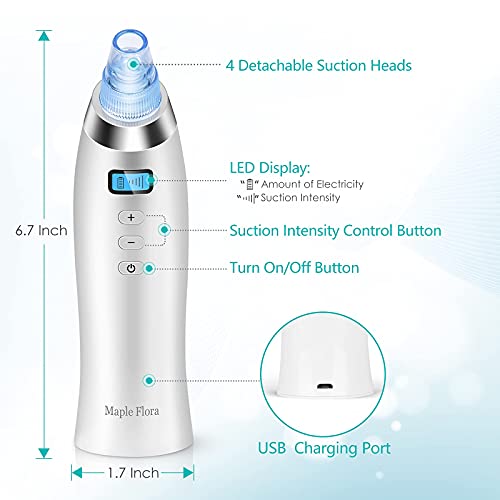 Blackhead Remover Vacuum, Electric Pore Vacuum Facial Pore Cleaner Acne Comed...